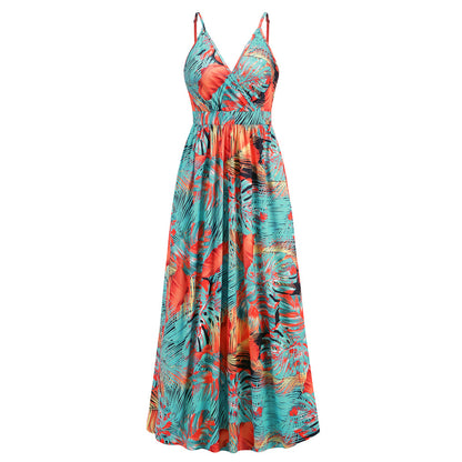 Vestido de tirantes finos y escote en V