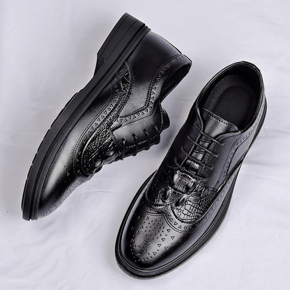 Zapatos de cuero de negocios de estilo británico para hombre