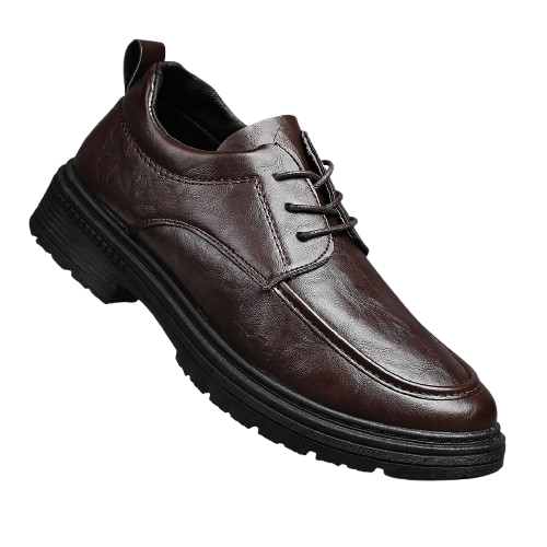 Zapatos de cuero para hombre con suela suave y gruesa