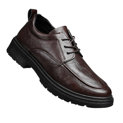 Zapatos de cuero para hombre con suela suave y gruesa