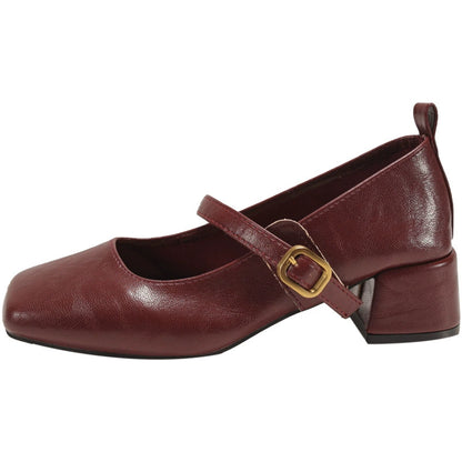 Zapatos Mary Jane de Piel Cómodos para Mujer