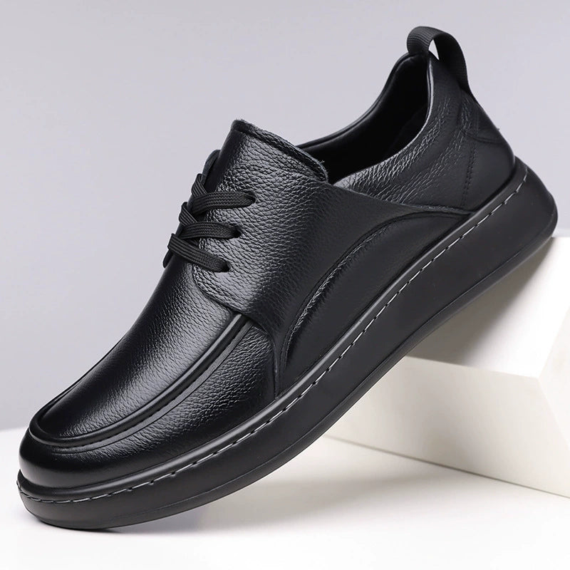 Zapatos casuales retro de cuero para hombre con absorción de impactos