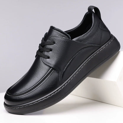 Zapatos casuales retro de cuero para hombre con absorción de impactos