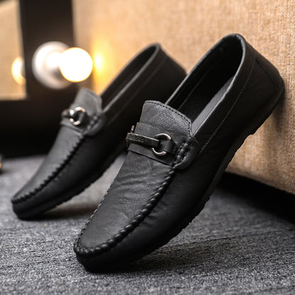 Zapatos de cuero sin cordones para hombre (estilo ejecutivo)
