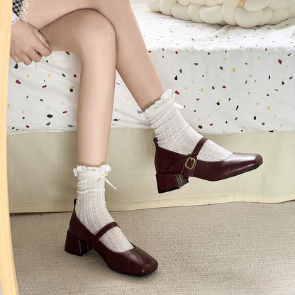 Zapatos Mary Jane de Piel Cómodos para Mujer