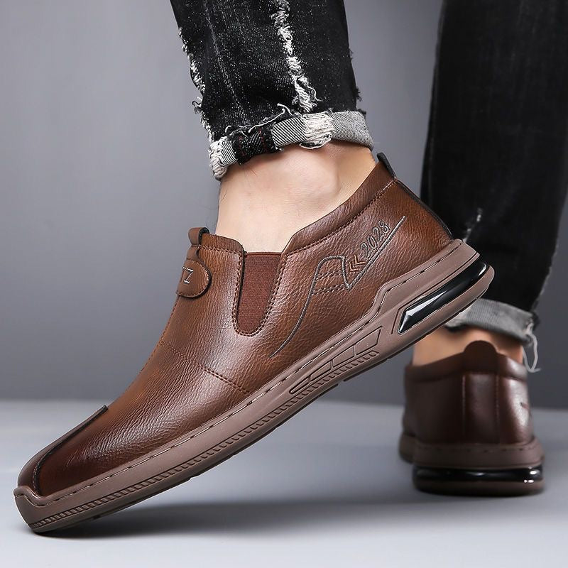 Zapatos de cuero suave sin cordones