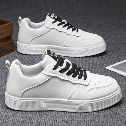 Zapatillas de skate antideslizantes para hombre con acabado de piel