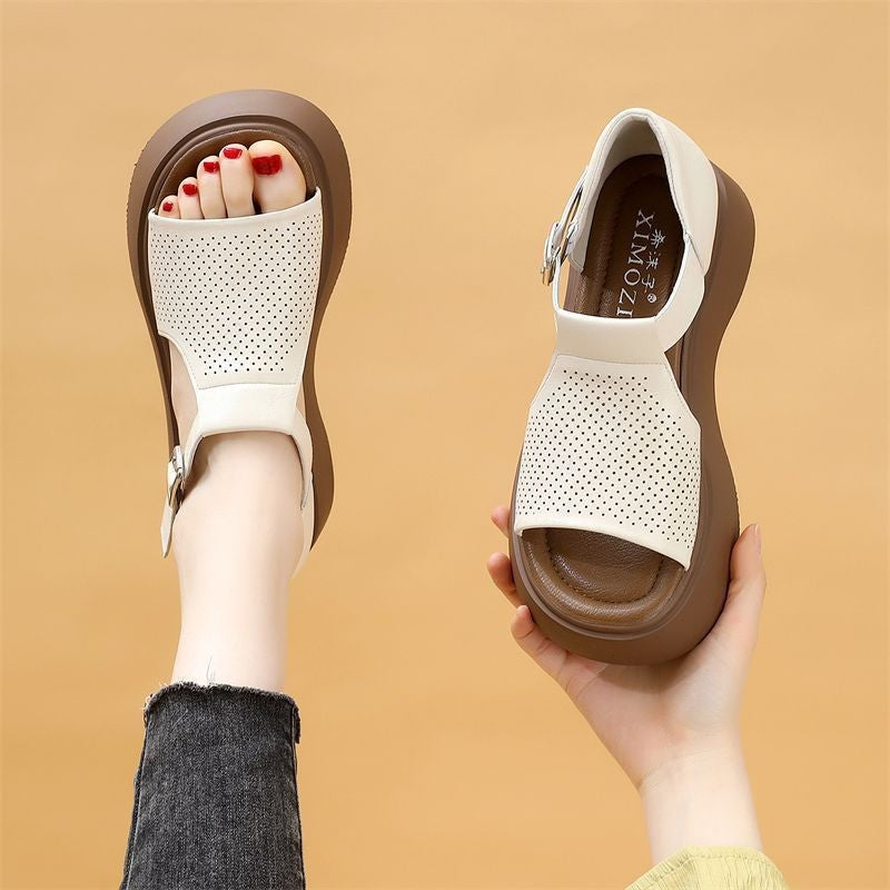 Sandalias de malla de talón cerrado para mujer