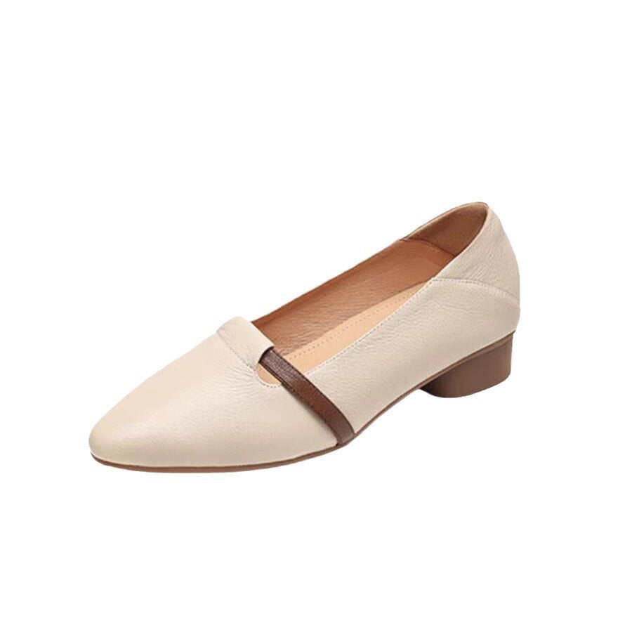 Zapatos de mujer de punta y tacón bajo