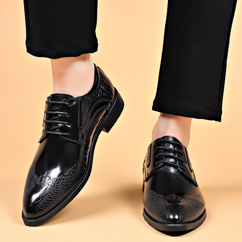 Zapatos casuales para hombre de estilo británico con textura de cocodrilo