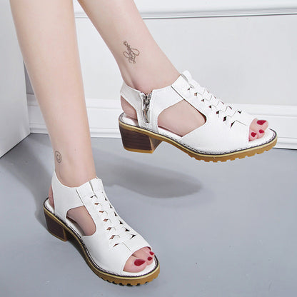 💖【100% cuero genuino】Sandalias clásicas con plataforma para mujer