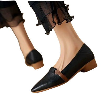 Zapatos de mujer de punta y tacón bajo