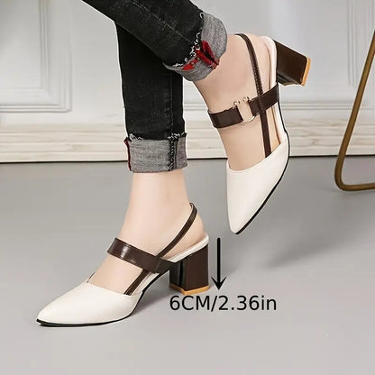 Zapatos de salón de tacón medio con pulsera para mujer