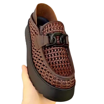 Zapatillas de malla tejidas a mano para hombre