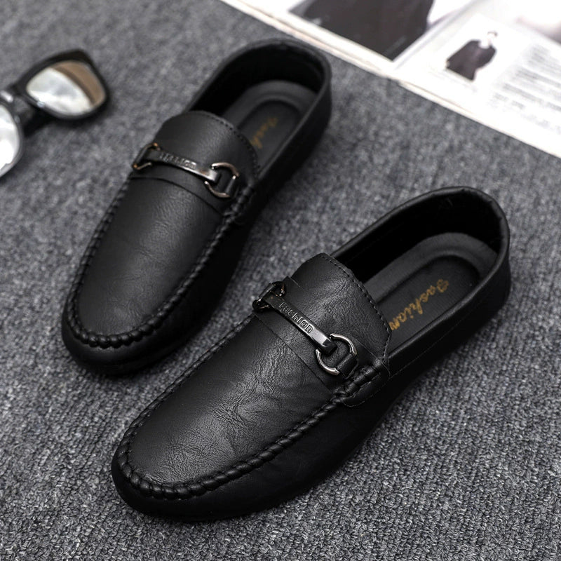 Zapatos de cuero sin cordones para hombre (estilo ejecutivo)