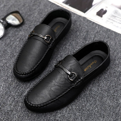 Zapatos de cuero sin cordones para hombre (estilo ejecutivo)