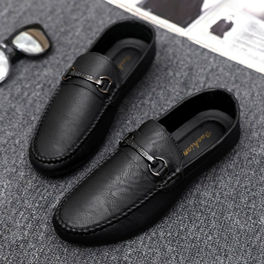 Zapatos de cuero sin cordones para hombre (estilo ejecutivo)