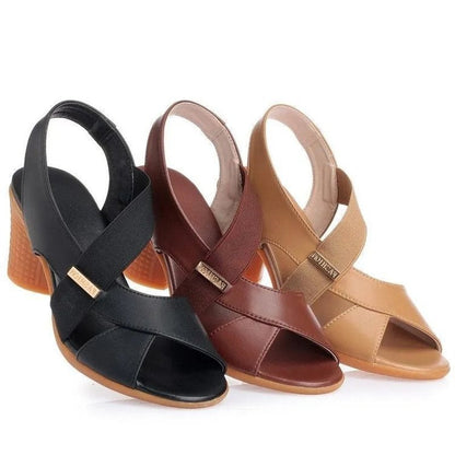Tacones altos (talón a cuadros)