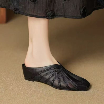 Zapatillas transpirables, destalonadas y de punta cerrada