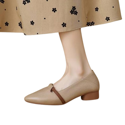 Zapatos de mujer de punta y tacón bajo