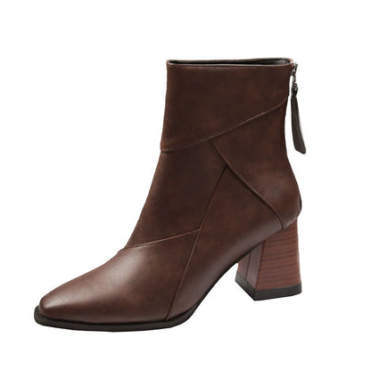 Botas de moda de tacón alto para mujer de estilo vintage