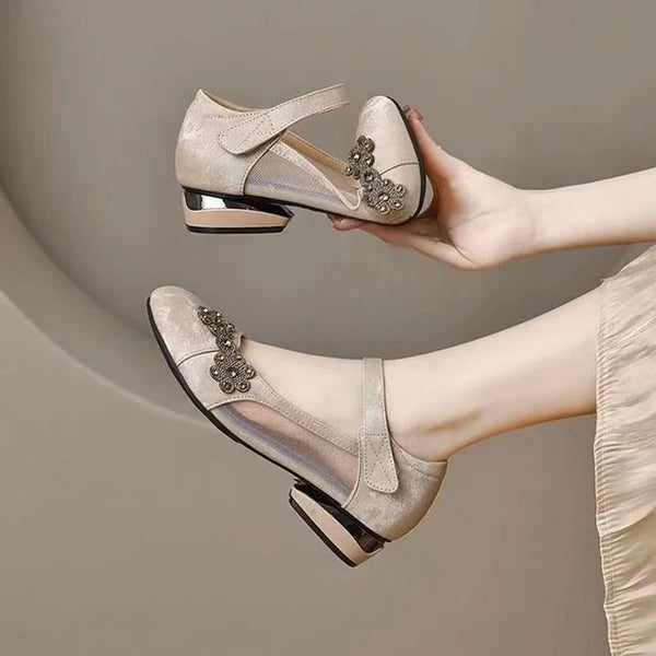 Zapatos de malla de seda transpirable con suela suave