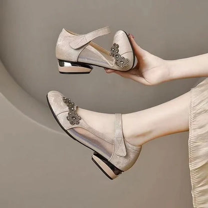 Zapatos de malla de seda transpirable con suela suave