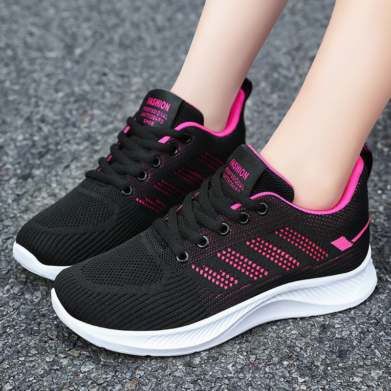 Zapatos tenis casuales de suela blanda para mujer