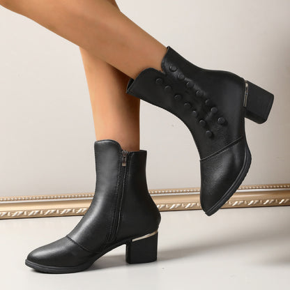 Botines cálidos para mujer con forro polar.