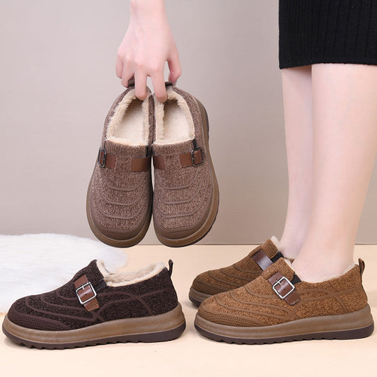 Zapatos de algodón cálido con forro polar