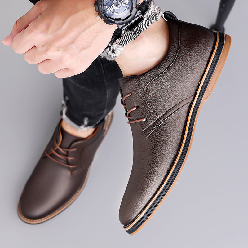 Zapatos de cuero para hombre, estilo ejecutivo casual y elegante