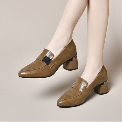 (hojalata marrón) tacones altos de mujer