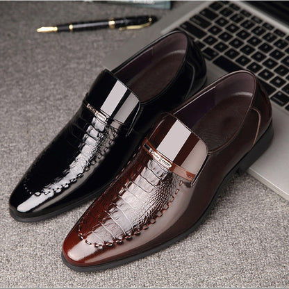 🐂Cuero🐂zapatos de piel con punta de cocodrilo