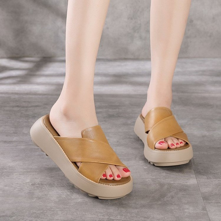 Sandalias deslizantes casuales para mujer