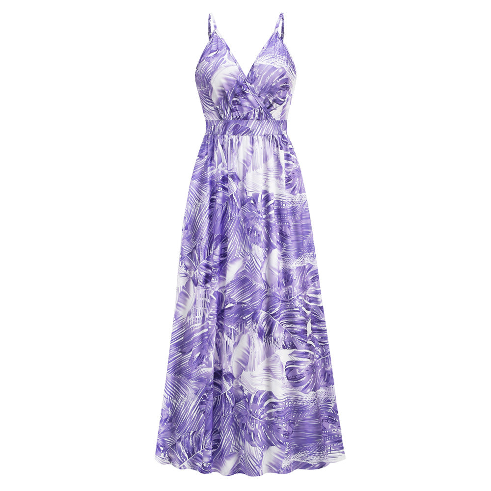 Vestido de tirantes finos y escote en V