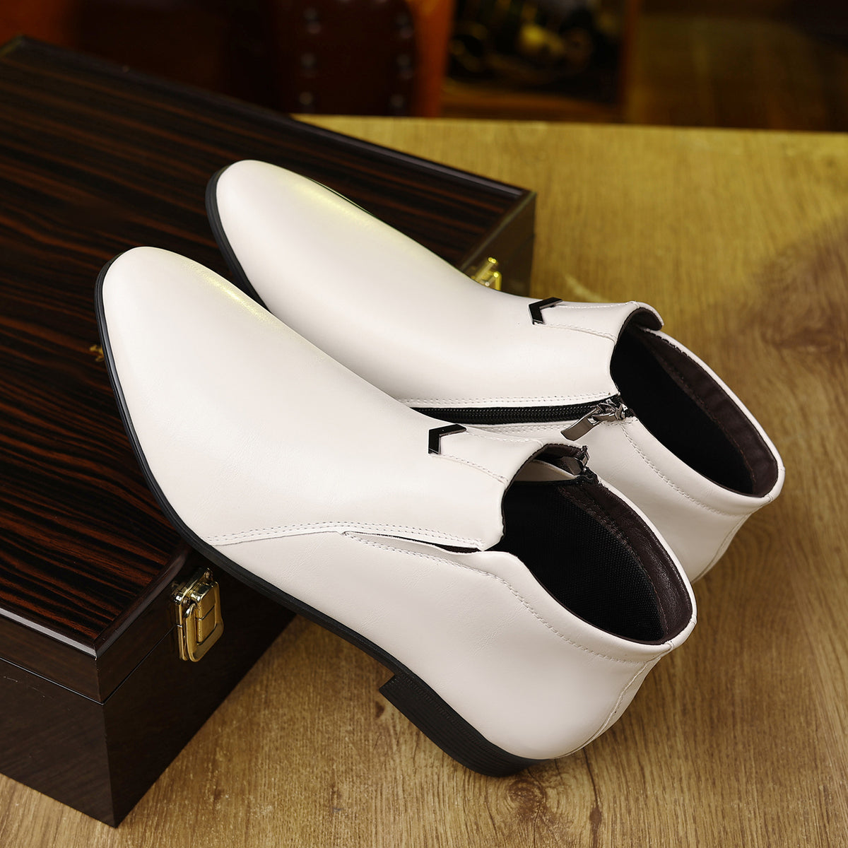 Zapatos de piel de caña media para hombre