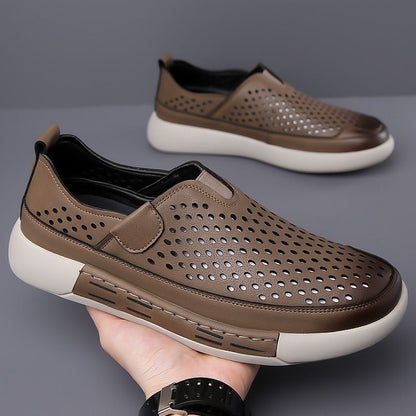 Zapatos slip-on para hombre con recortes