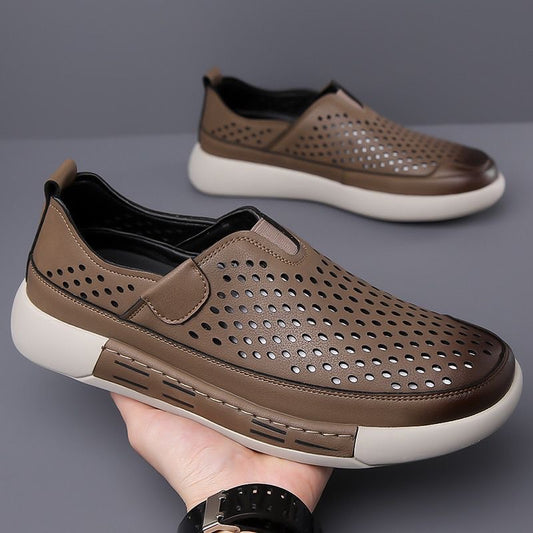 Zapatos slip-on para hombre con recortes