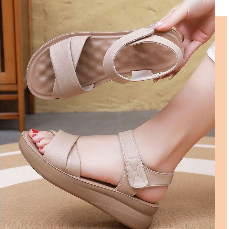 Sandalias de cuña con plataforma para mujer