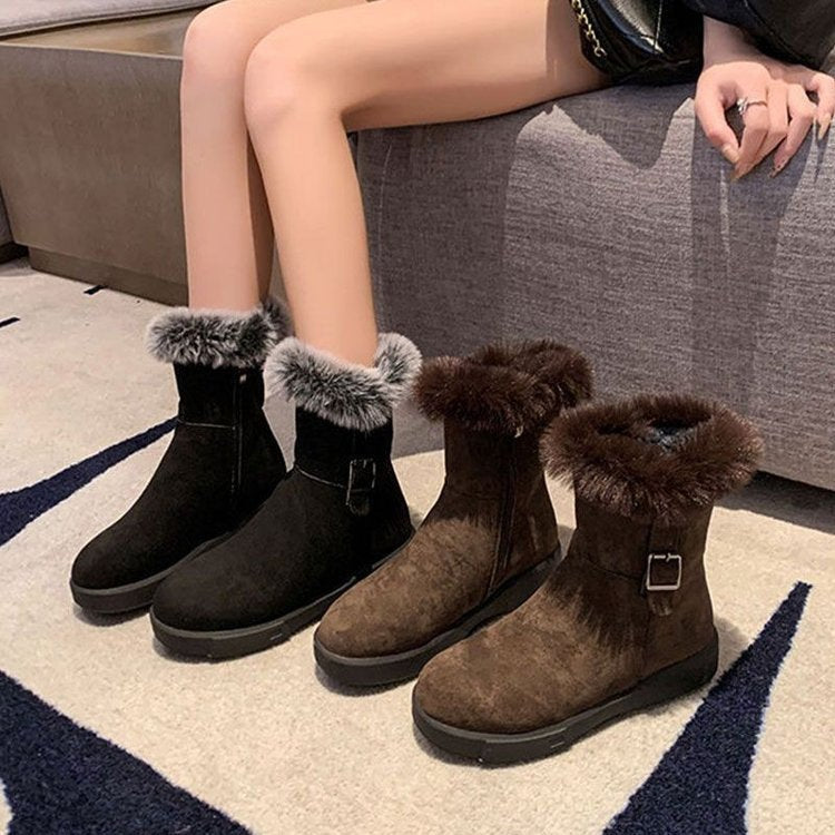 Botas de nieve cálidas y gruesas para mujer