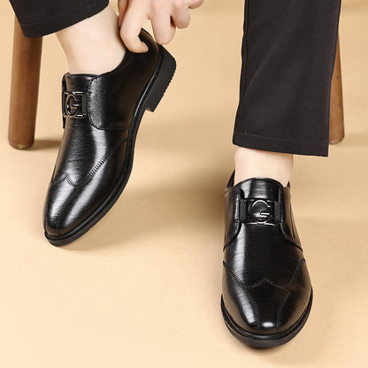 🐂Cuero🐂Zapatos de hombre con costura del logotipo G