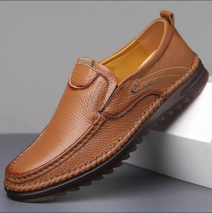 Zapatos casuales bajos para hombre (piel de vacuno de grano superior)