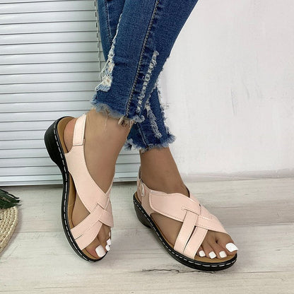 Sandalias planas ortopédicas cómodas para mujer