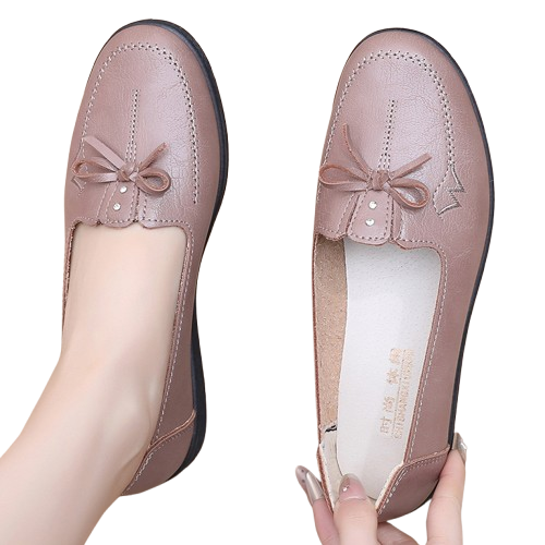 Zapatos planos de cuero antideslizantes para mujer