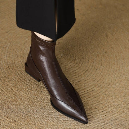 Botines de punta afilada estilo francés