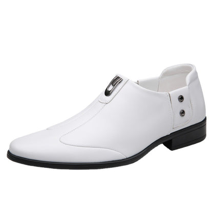 Zapatos de cuero formales de negocios para hombre, de punta afilada