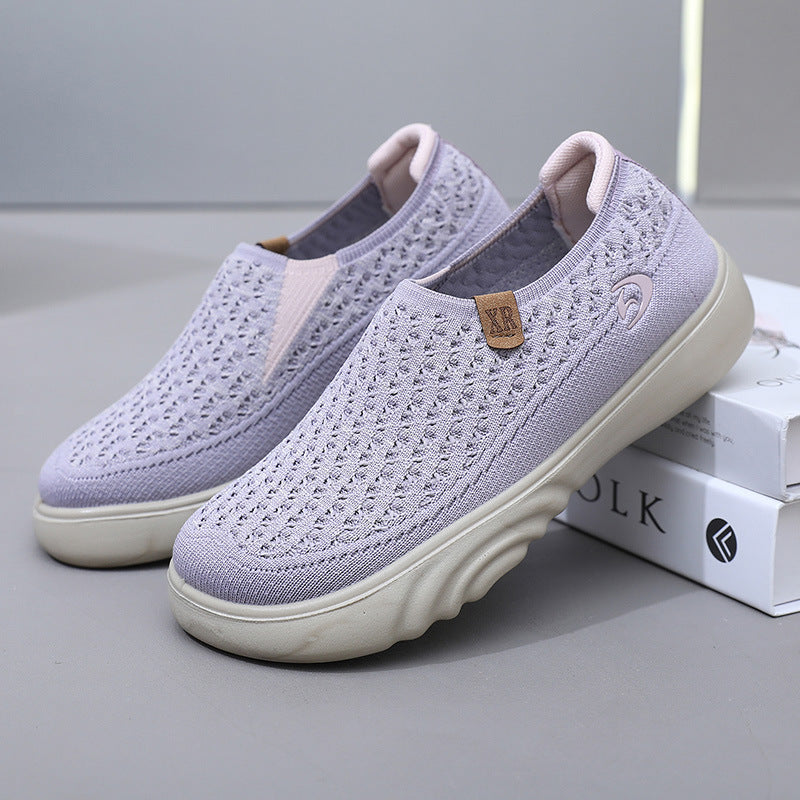 Zapatos anchos calados y transpirables para mujer