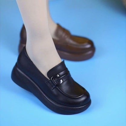 (hebilla c) zapatos de mujer con suela gruesa