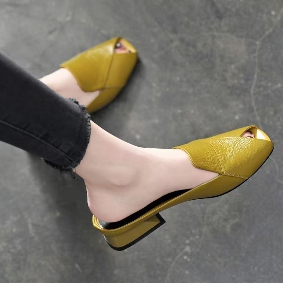 Sandalias de pala peep-toe elegantes para mujer