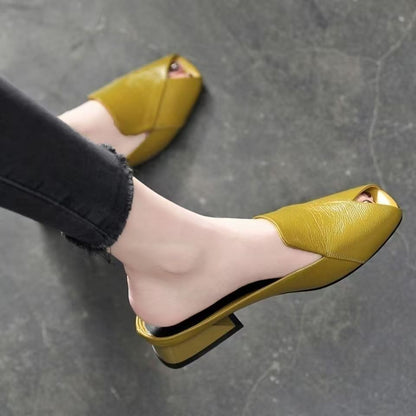 Sandalias de pala peep-toe elegantes para mujer
